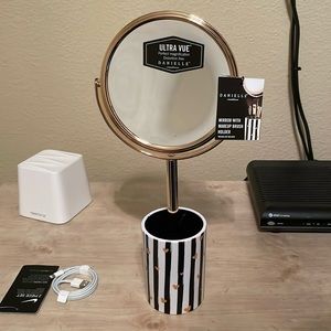 Danielle Creations Mirror with  Makeup Brush holder